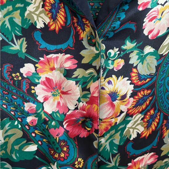 Vintage Victoria's Secret Gold Label Floral Nightshirt Nightgown Tunic Large - Picture 4 of 8